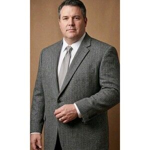 Jean-Paul Germain Wool Herringbone Blazer Suit Jacket Men's Sport Coat 60L